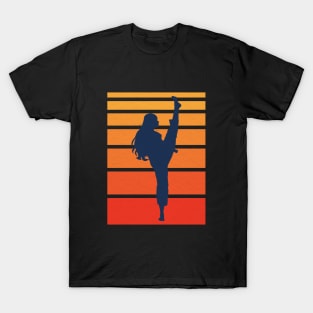 Retro Taekwondo Silhouette T-Shirt